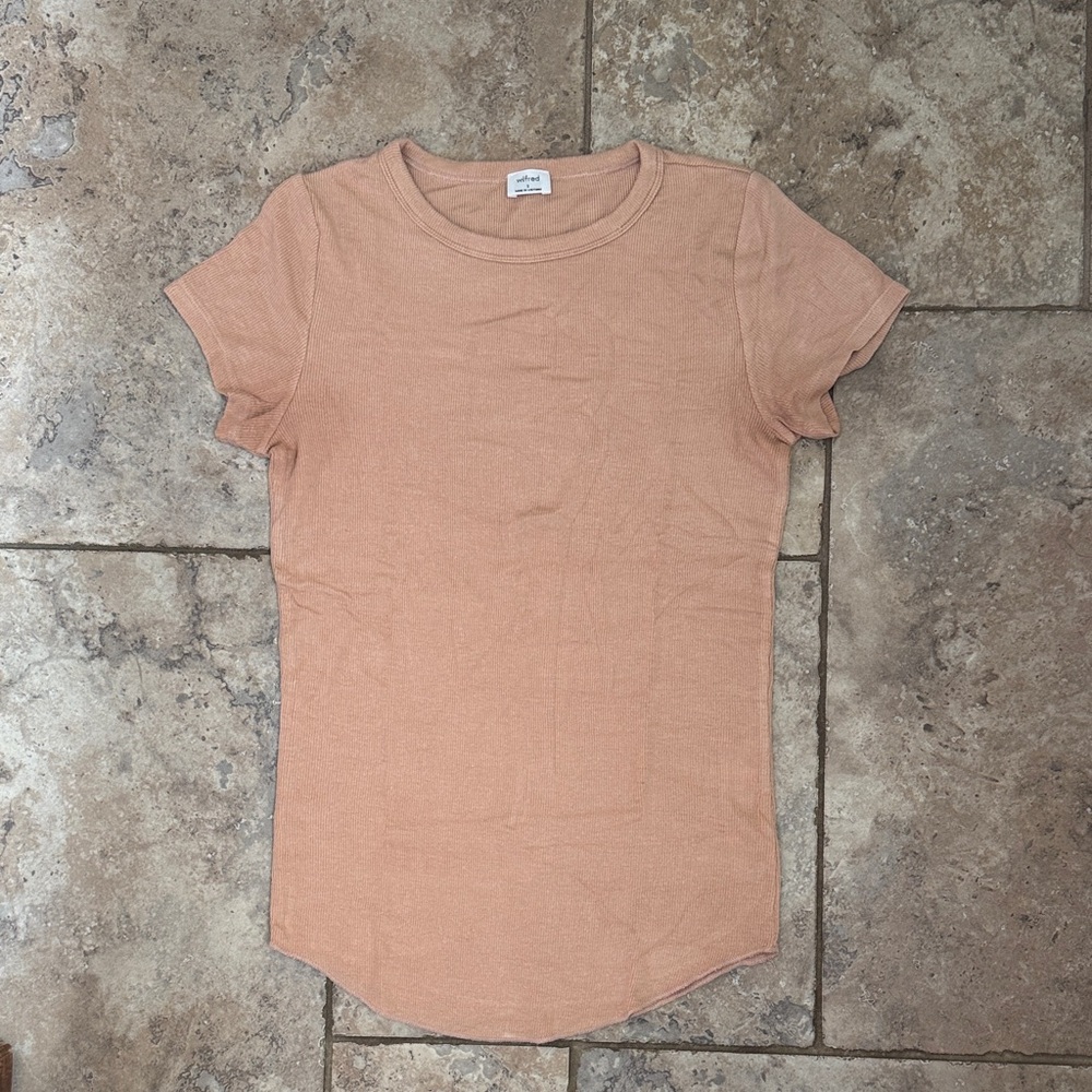 Wilfred Ribbed T-shirt in Pink/Nude Tone